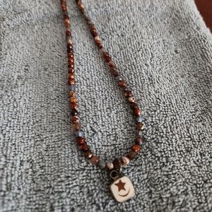 China Baroque pendant w semi-precious stone necklace